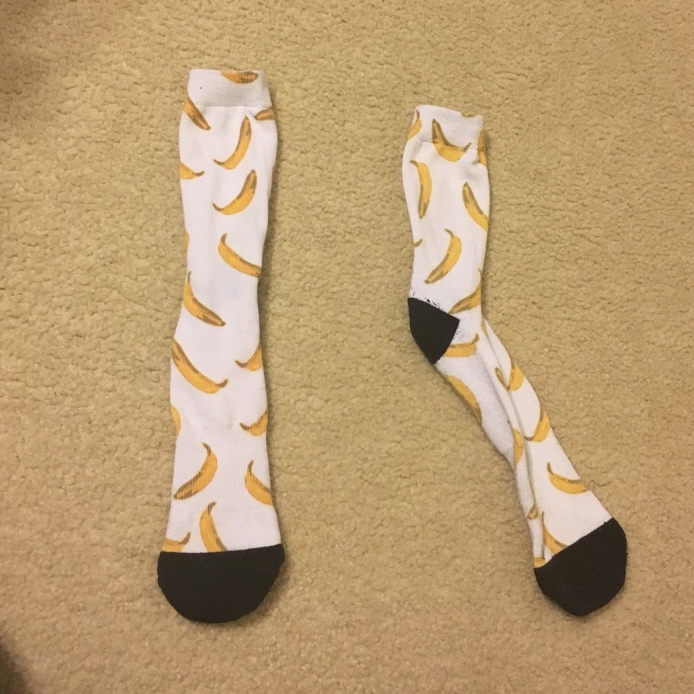 Banana themed socks