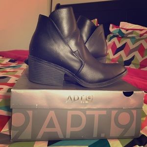APT 9 Black Ankle Booties