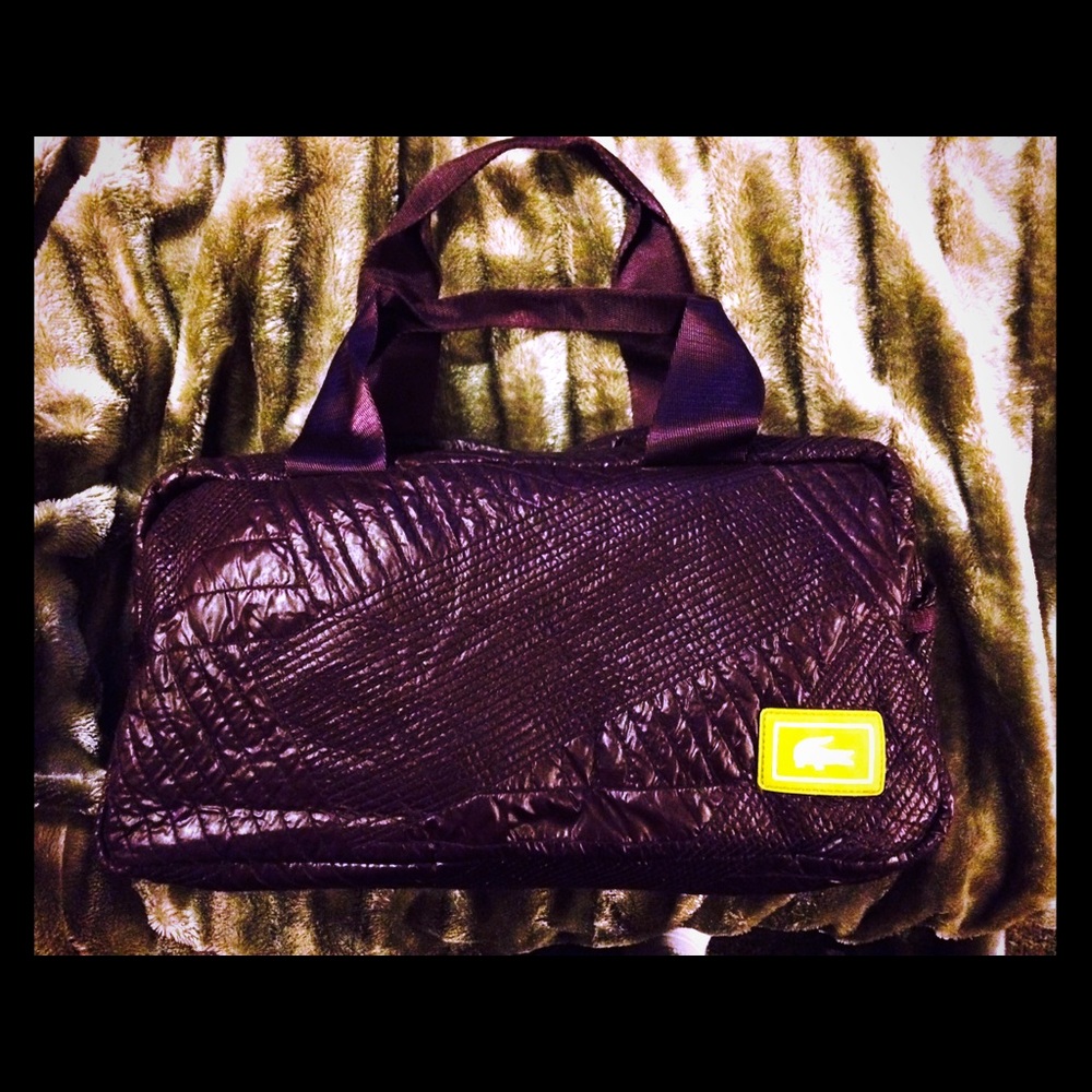 Lacoste Purple Cloth Satchel