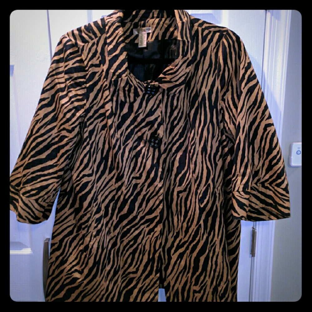 Plus animal print duster