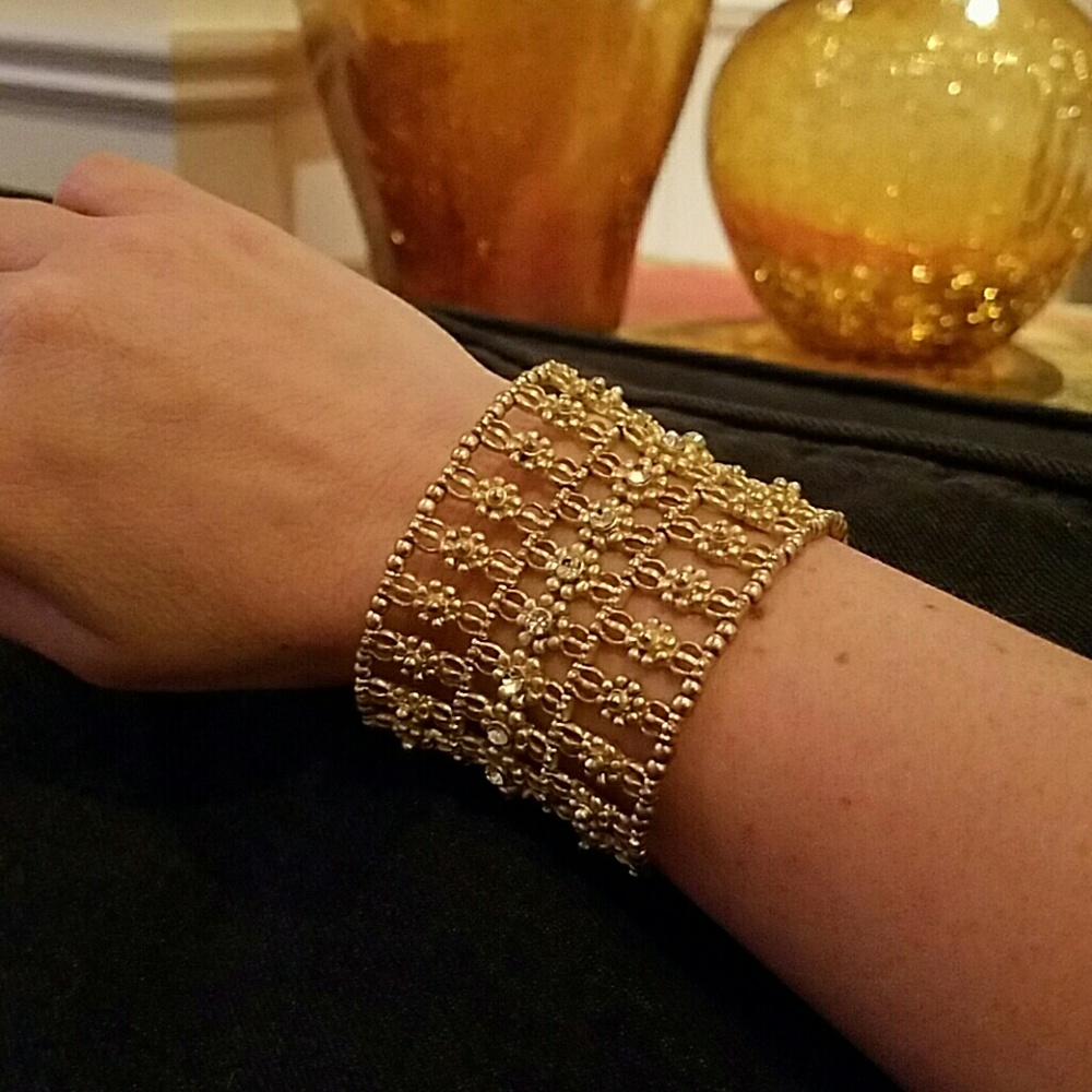Gold studded cuff