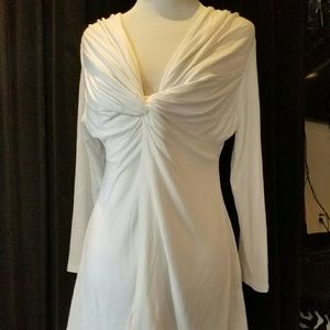 Boston Proper white knot front top