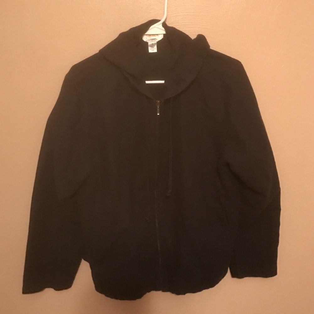 WOMENS HOODED JACKET ZIPPERED SIZE M
