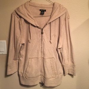 BCBG MaxAzria Tan Zip Up Hoodie