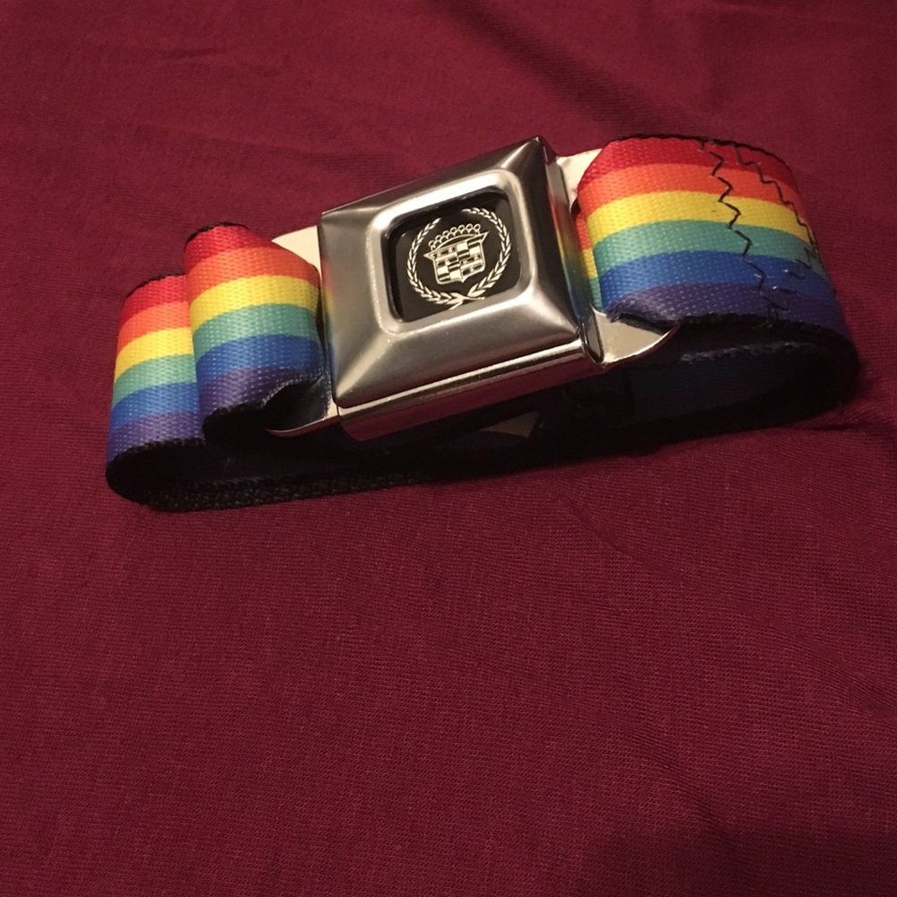 Rainbow seat belt belt