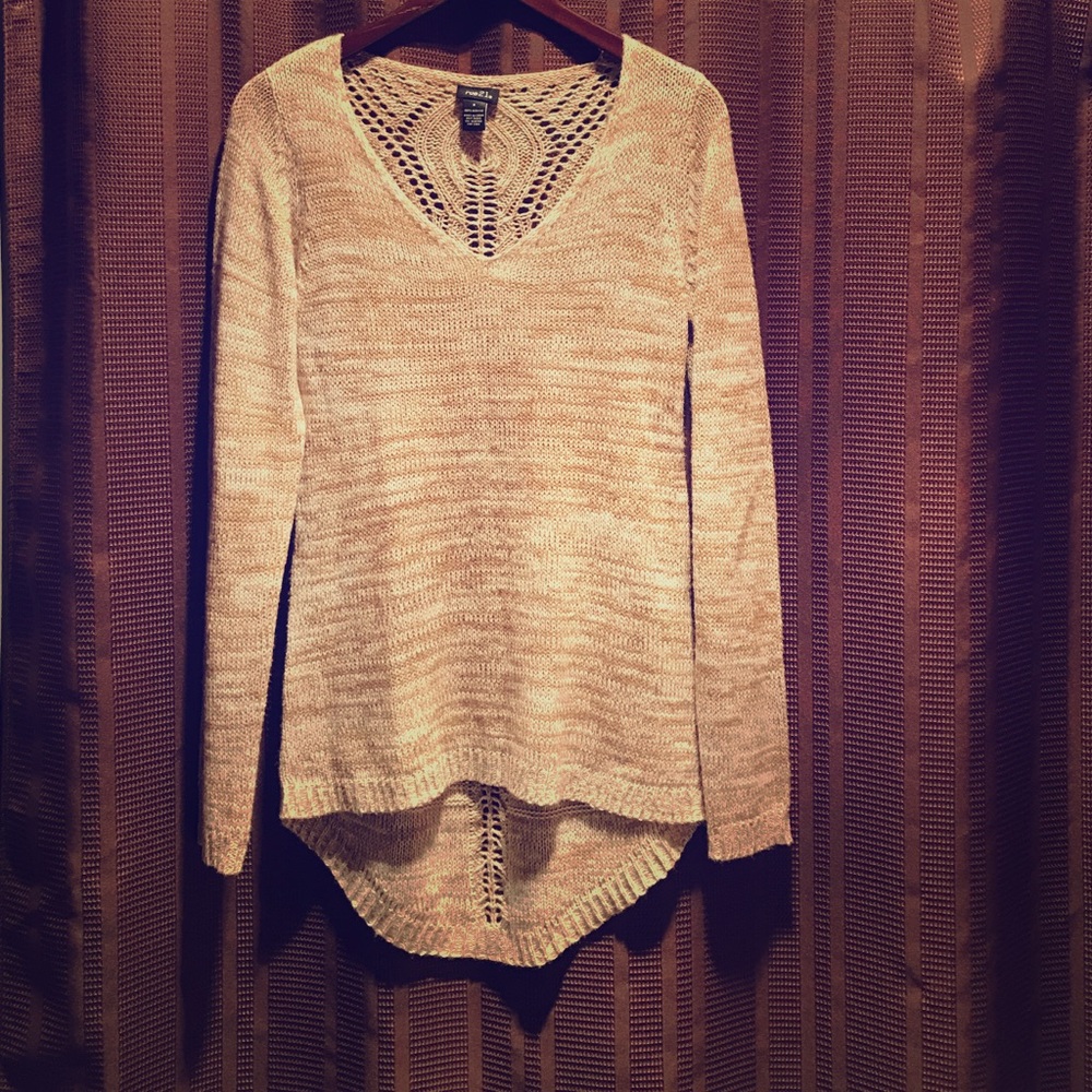 Cream and tan sweater
