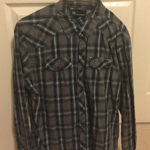 Plaid button down shirt