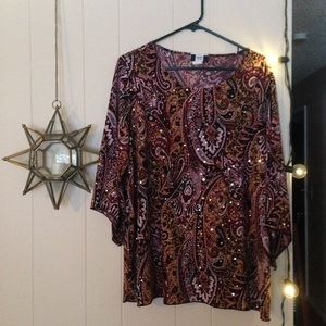 70's mini dress/long blouse