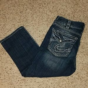 Women's Silver suki flap Capri sz 30