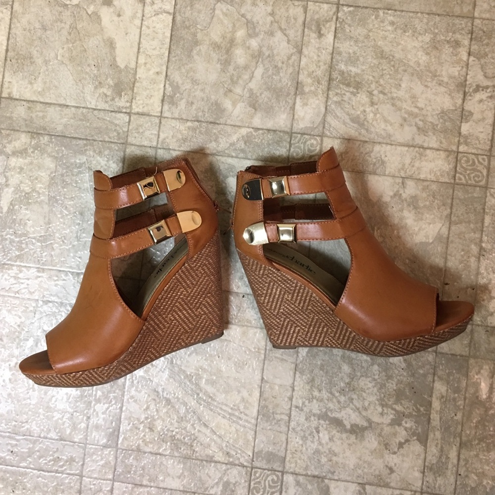 Charming Charlie Wedge Sandal "Lena" size 9.