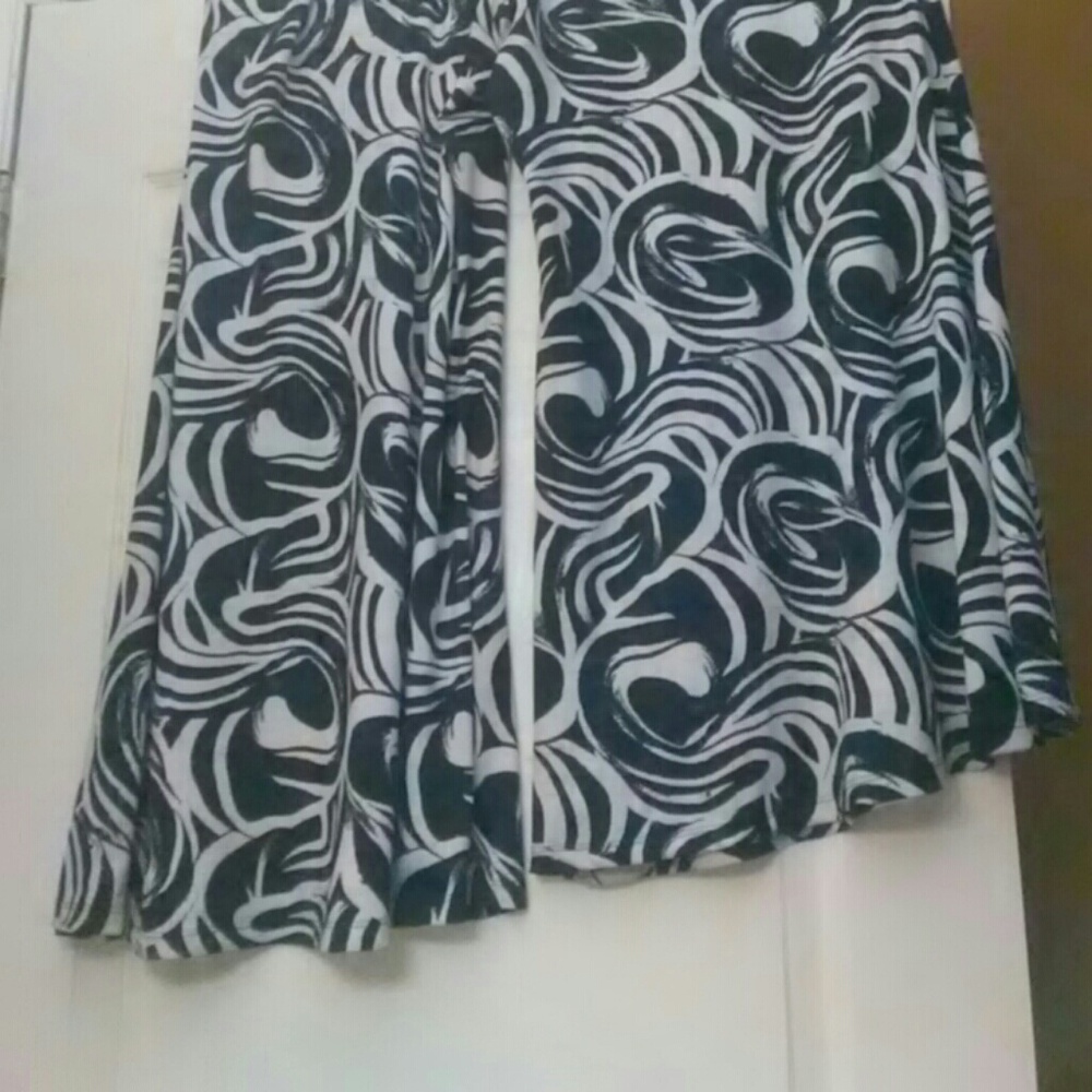Plus Size Palazo Pants Black n White