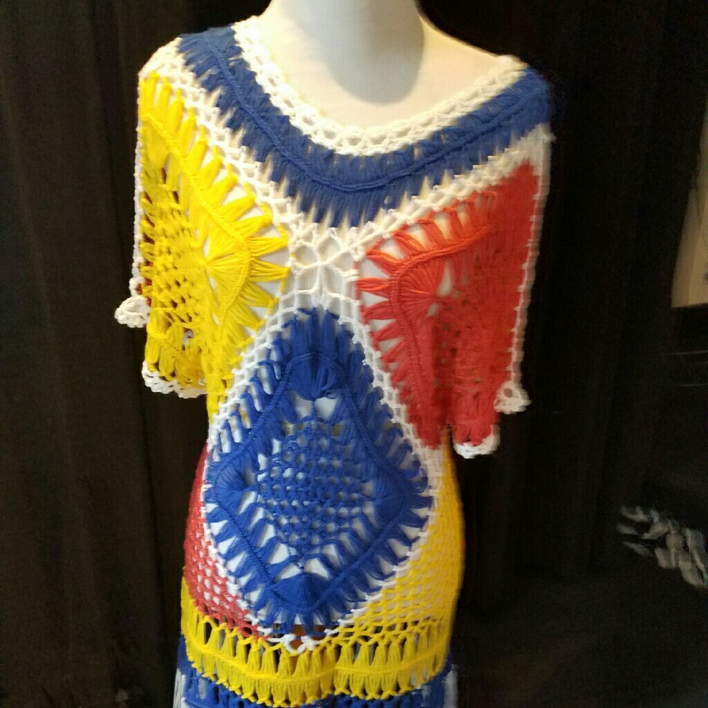 Knitted swimsuit cover up