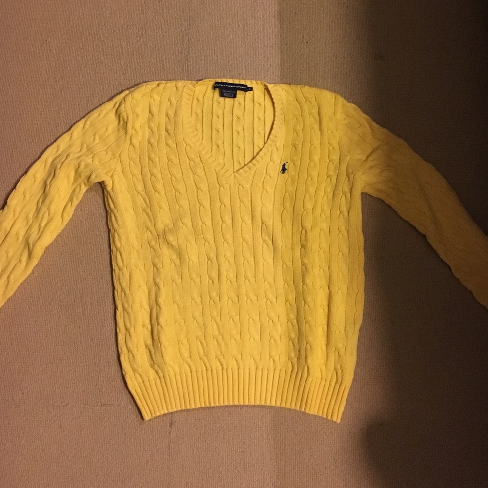 Yellow V-Neck Ralph Lauren Sweater