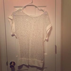 White sparkle shirt