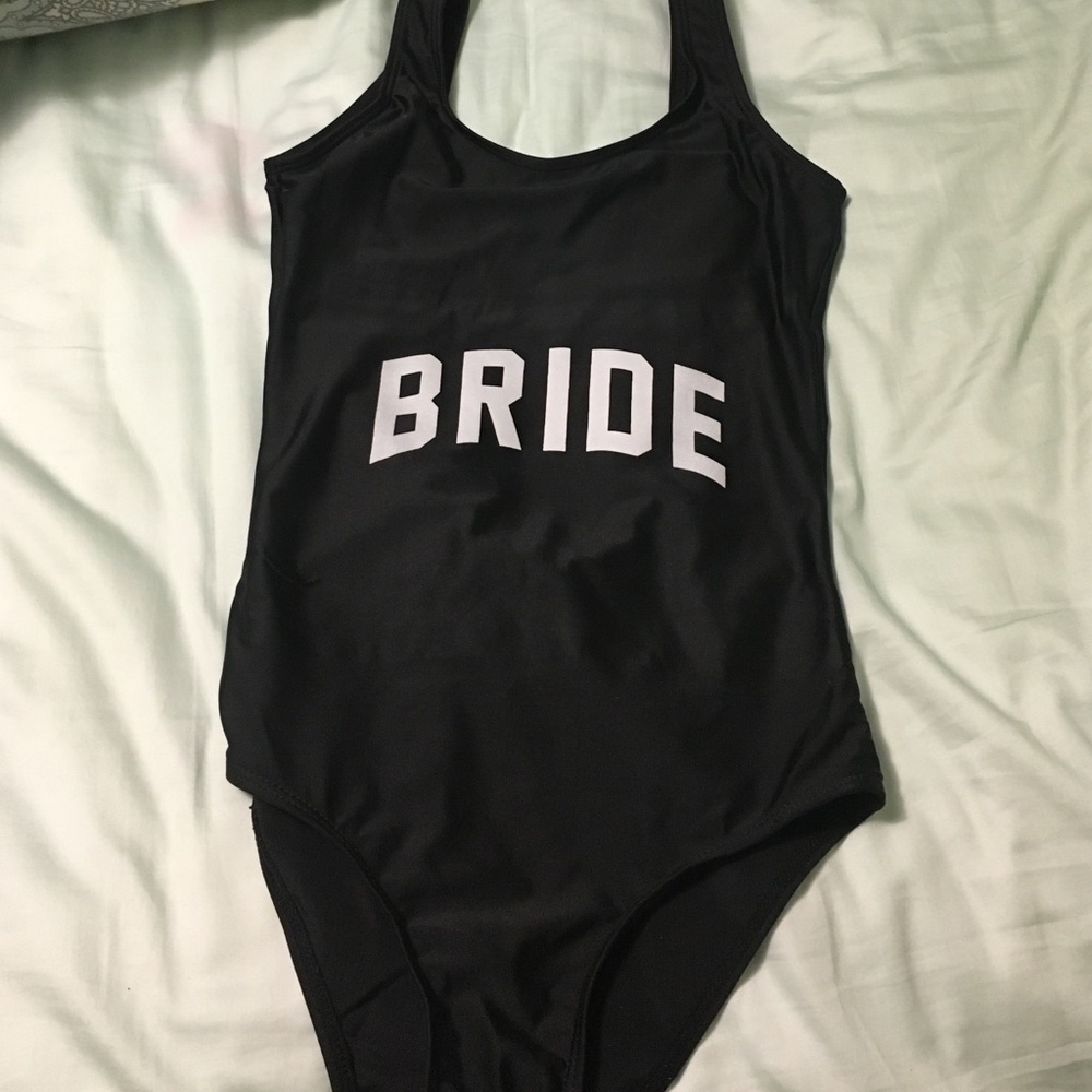Bride one piece swim suit