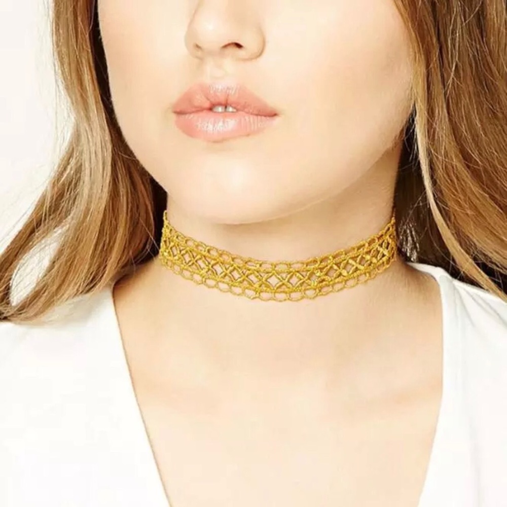 ☀️☀️LAST ONE☀️☀️ Mustard Yellow Summer Lace Choker