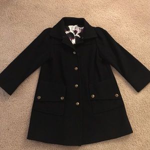 Diane Von Furstenberg Navy Pea Coat Size 12