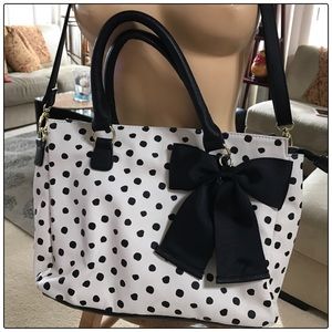 betsey johnson polka dot purse