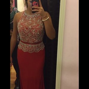 Never worn brand new gown w/ rhinestone details.