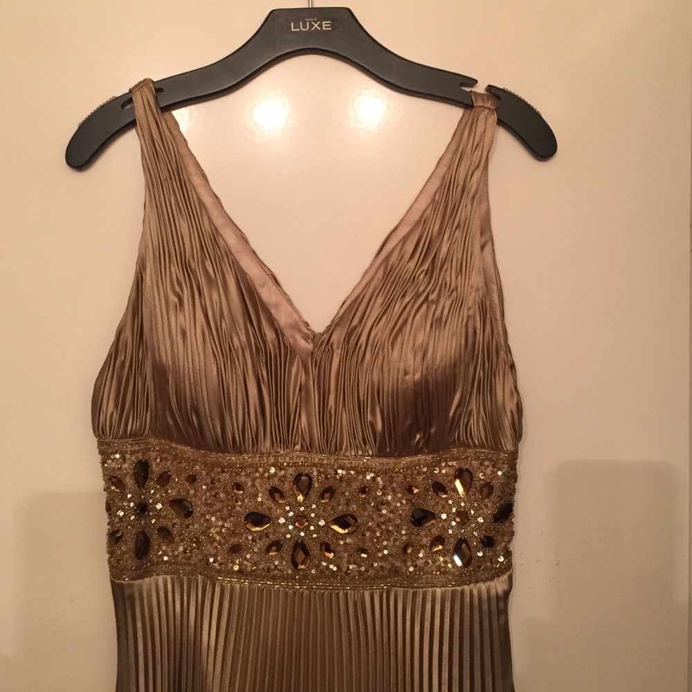 Cache Luxe Gold Dress embedded Jewels
