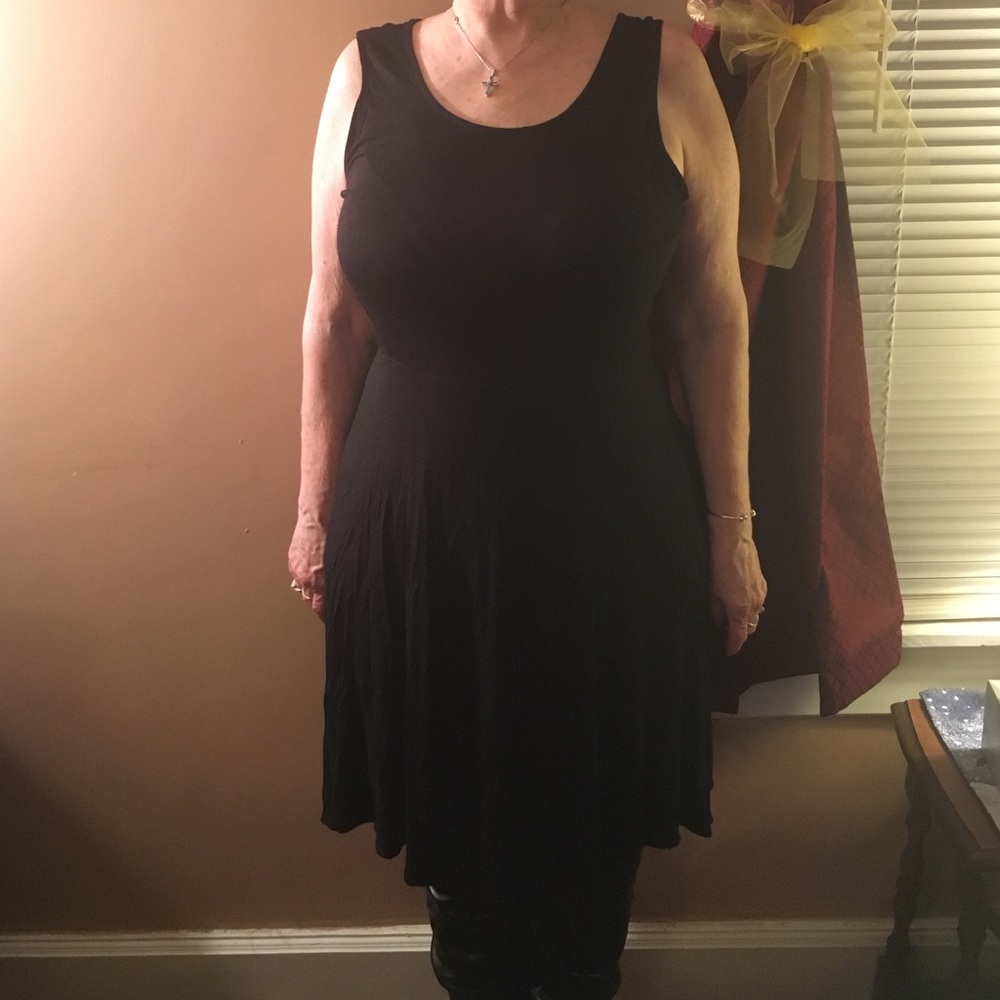 Little black sleeveless dress