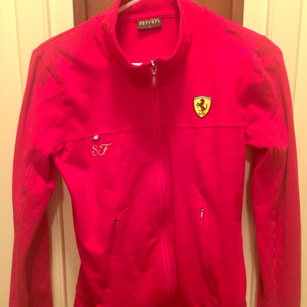 Ferrari full zip red women's jacket size small