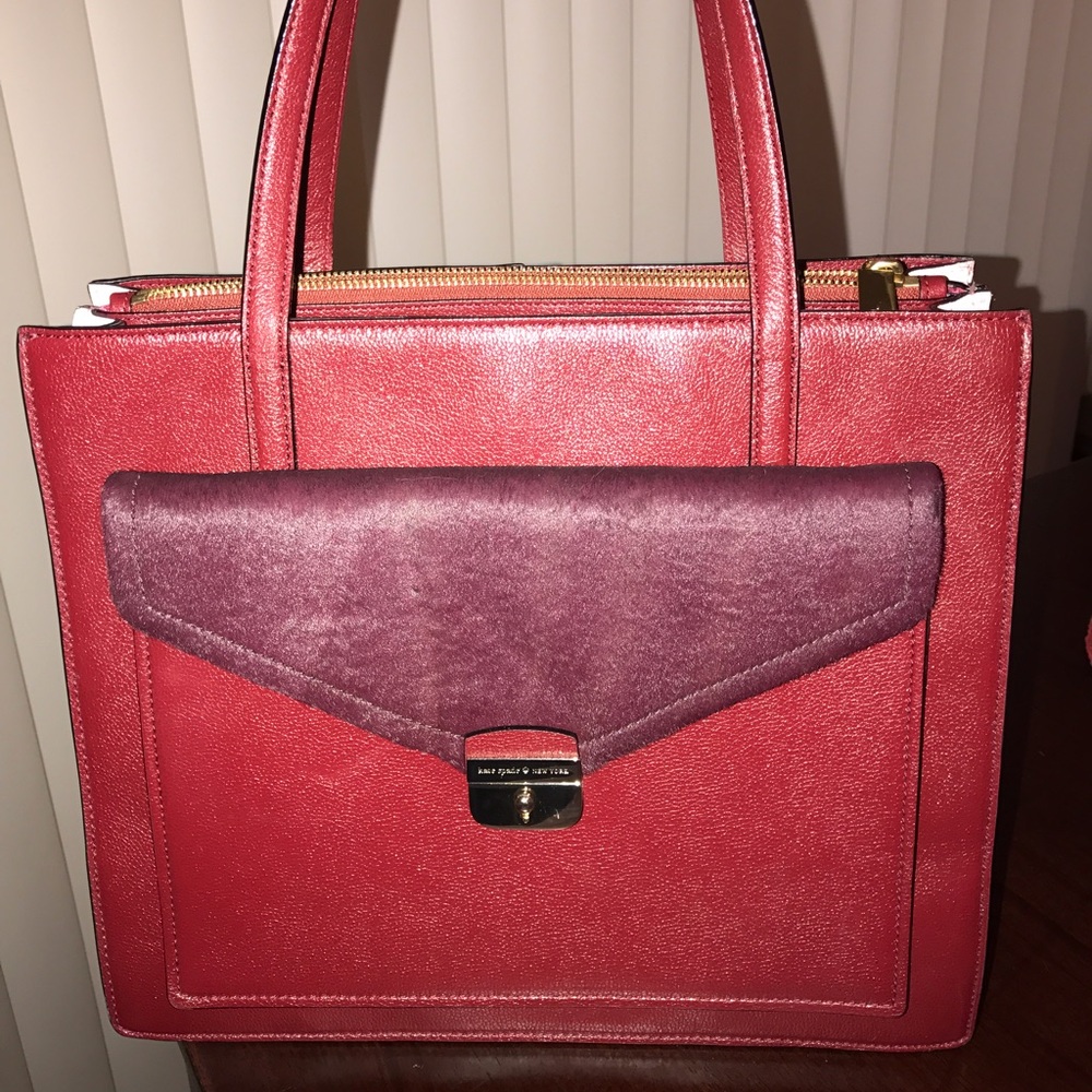 Kate Spade Handbag (burgundy & pink)