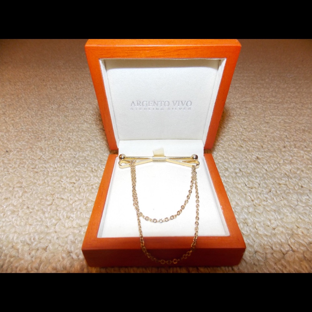 Argento Vito Gold Tie Holder