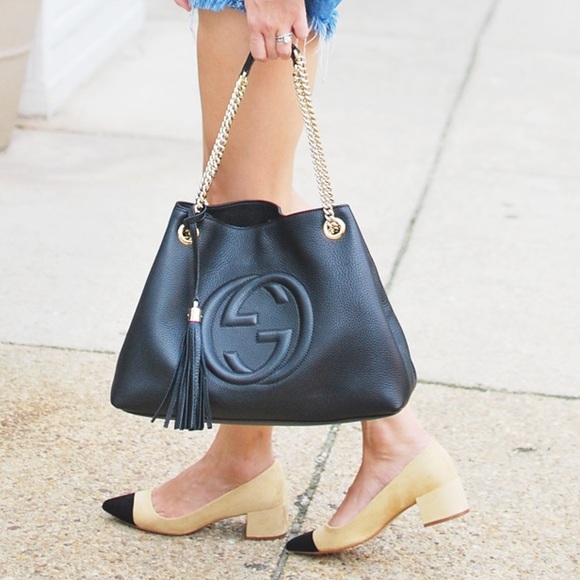 Zara Cap Toe Mid Heel Shoes - Picture 3 of 4