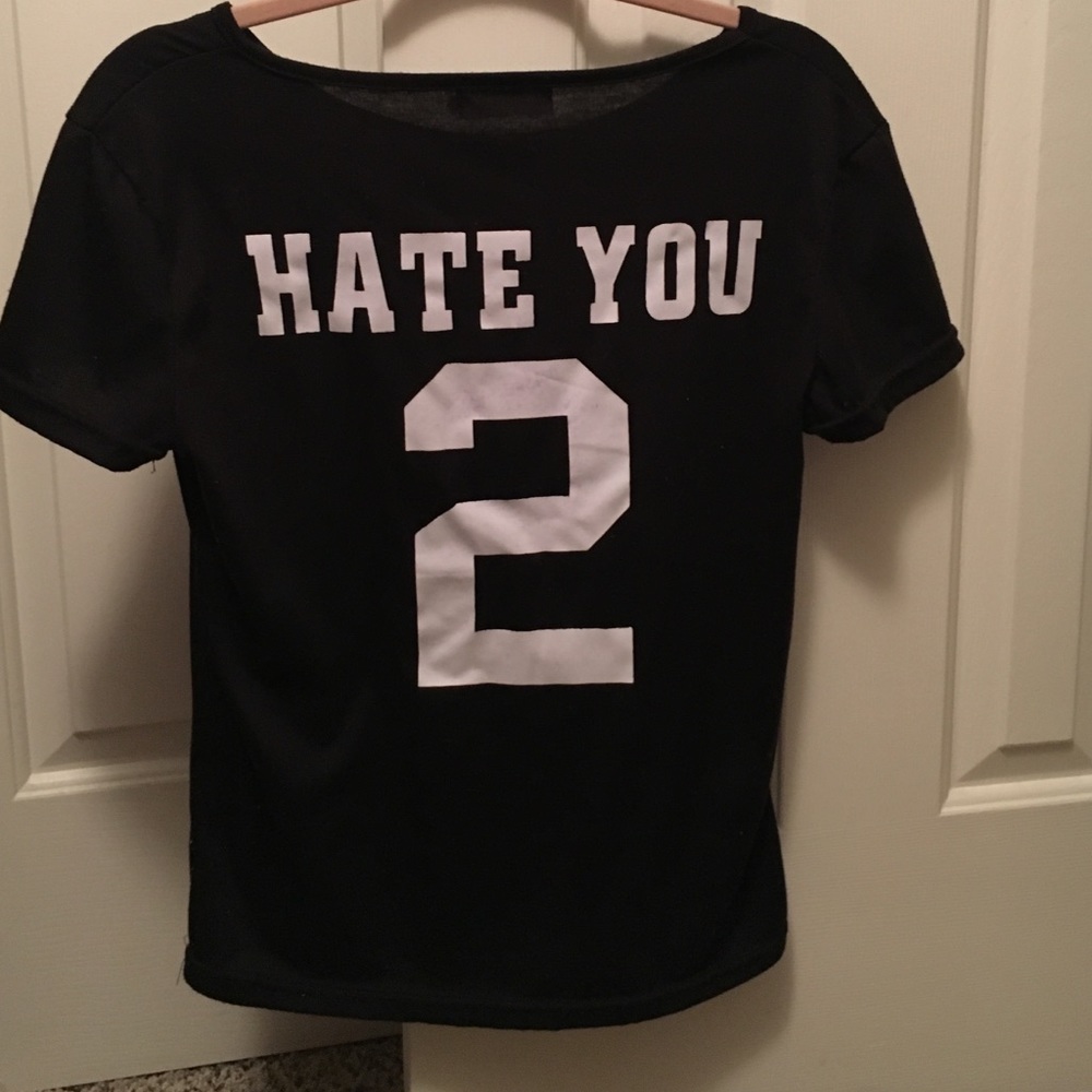 Hate You 2 scoop neck T