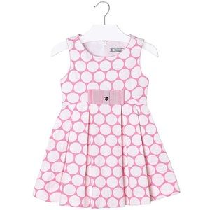 Little Girl 2T-9 Pink Dot Social Party Dress