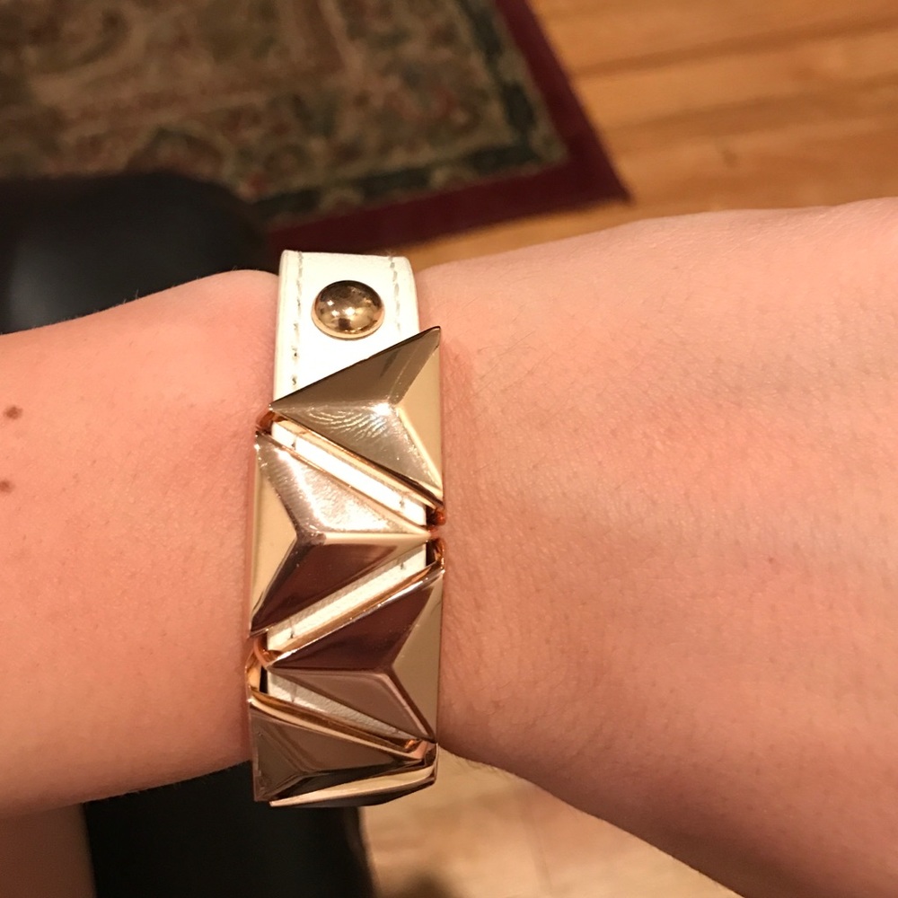 BCBG leather snap bracelet