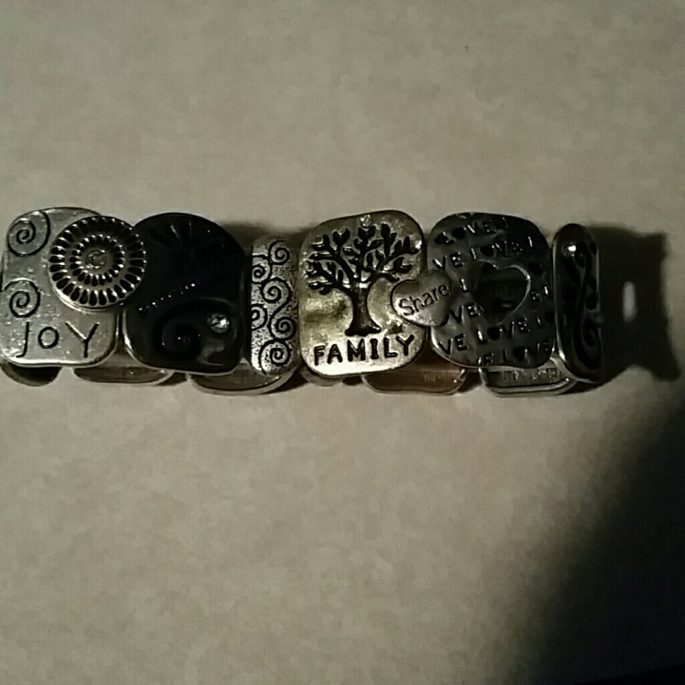 Serenity bracelet, silver, gold, bronze