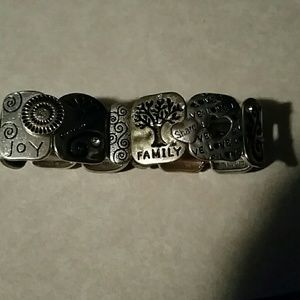 Serenity bracelet, silver, gold, bronze