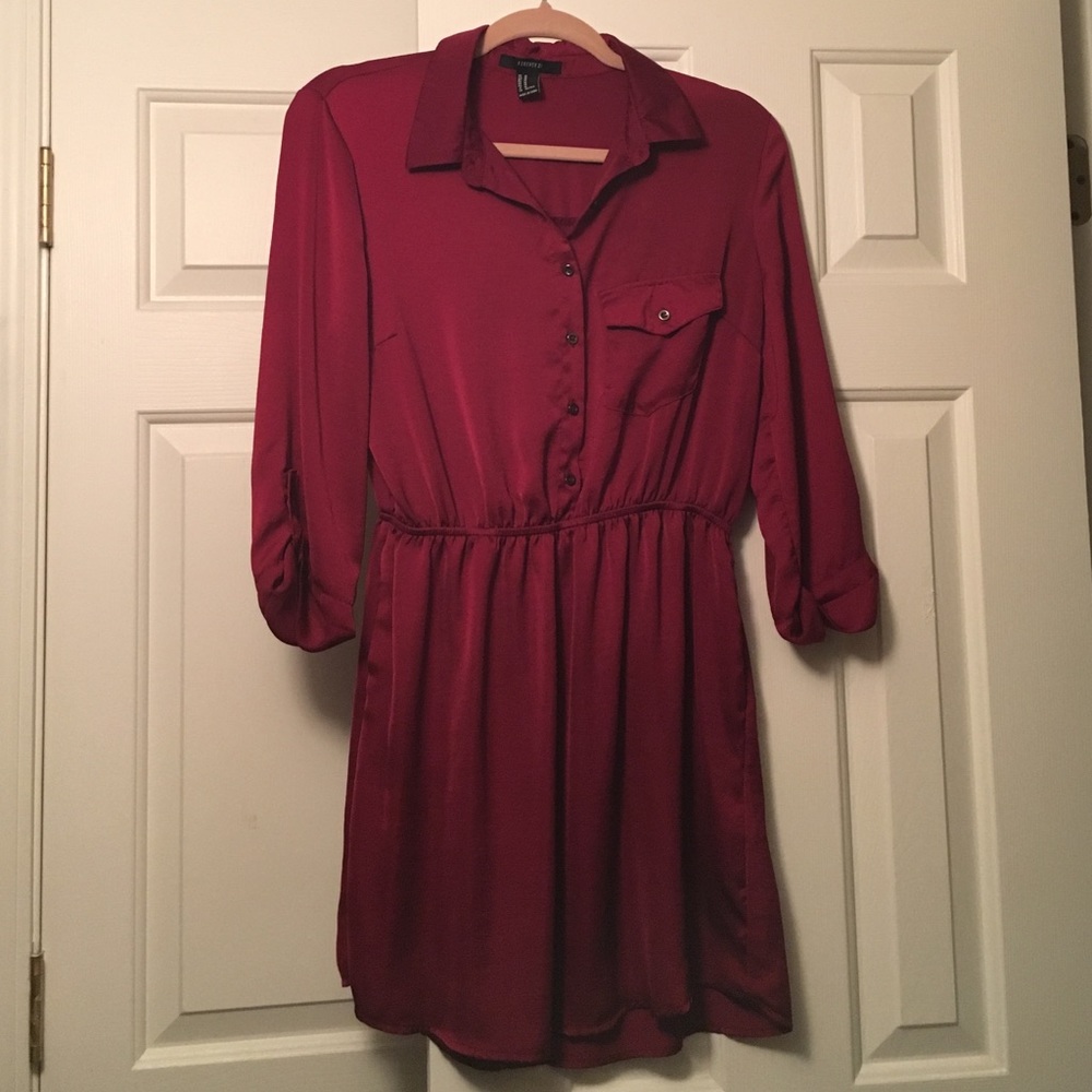 Red business casual dress