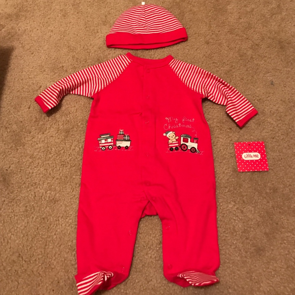 1 left🔥Little me footed outfit my first Christmas