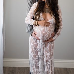 Maternity lace maxi dress size XL