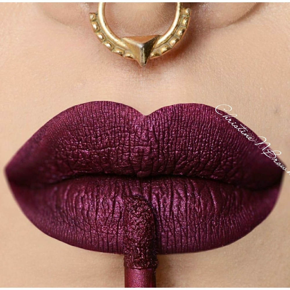 Plum luster metallic matte lipgloss