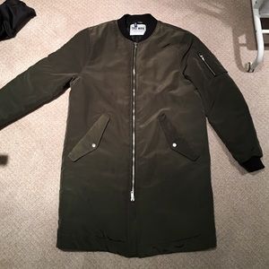 Long/Oversized Olive Bomber
