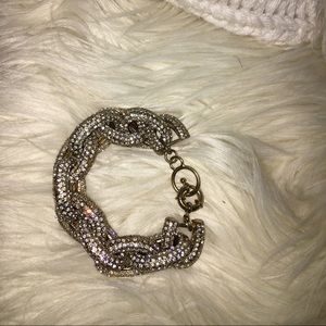 J. Crew Jewel Encrusted Chain Bracelet