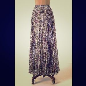 Anthropologie Accordion Multicolor Maxi Skirt