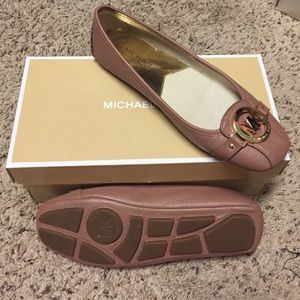 Michael Kors Fulton Moc Dusty Rose flats