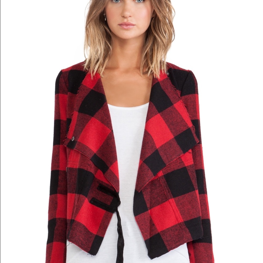 Red Flannel Zip-Up Jacket