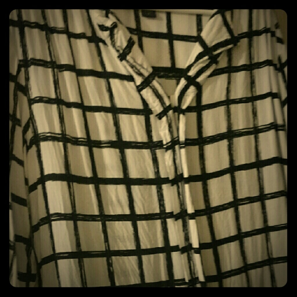Windowpane blouse