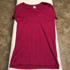 🛍Pink V Neck T Shirt