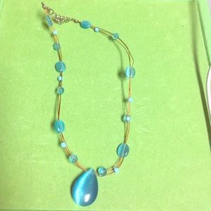 Blue jewel necklace