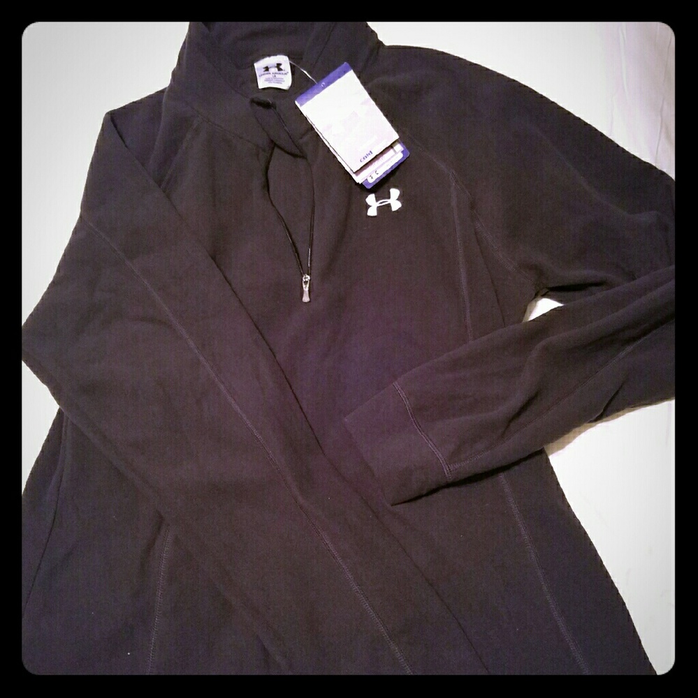 Under Armour Womens Hundo Microfleece, sz Lg. Blk