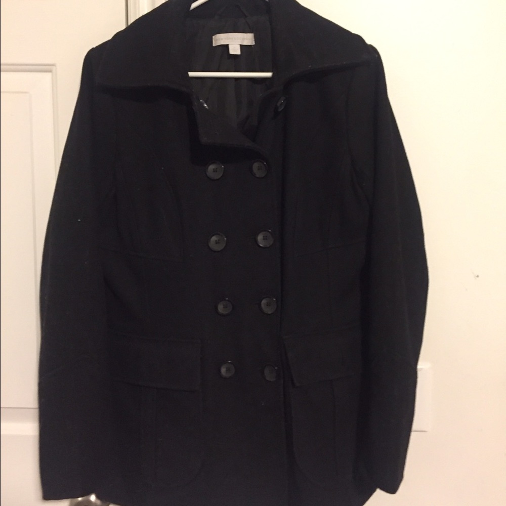 Wool coat, black