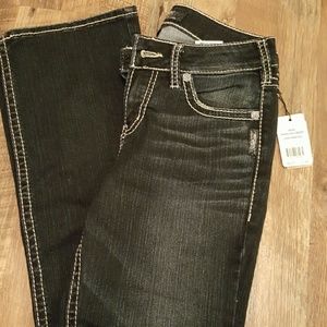 Nwt Dark Wash Silver Suki fit Jeans