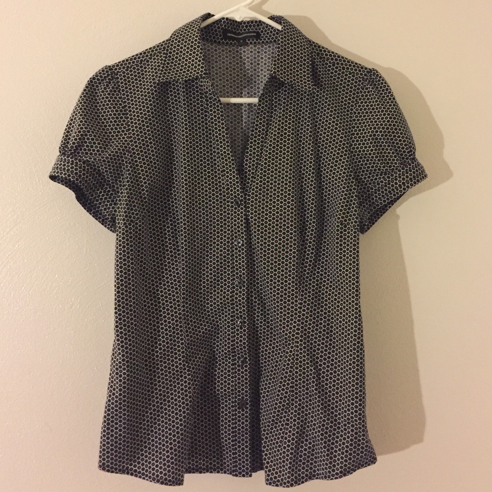 Express Honeycomb button down patterned shirt, M